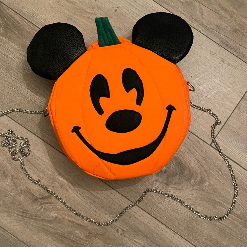 Mickey Pumpkin Jackolantern Purse Bag Crossbody